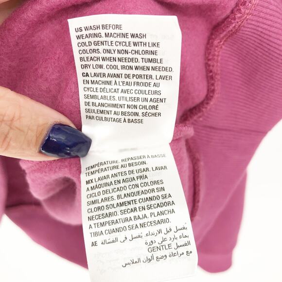 IDEOLOGY Womens Hoodie Sweatshirt XXL Pink Fleece Relaxed Fit NWT - Picture 10 of 11